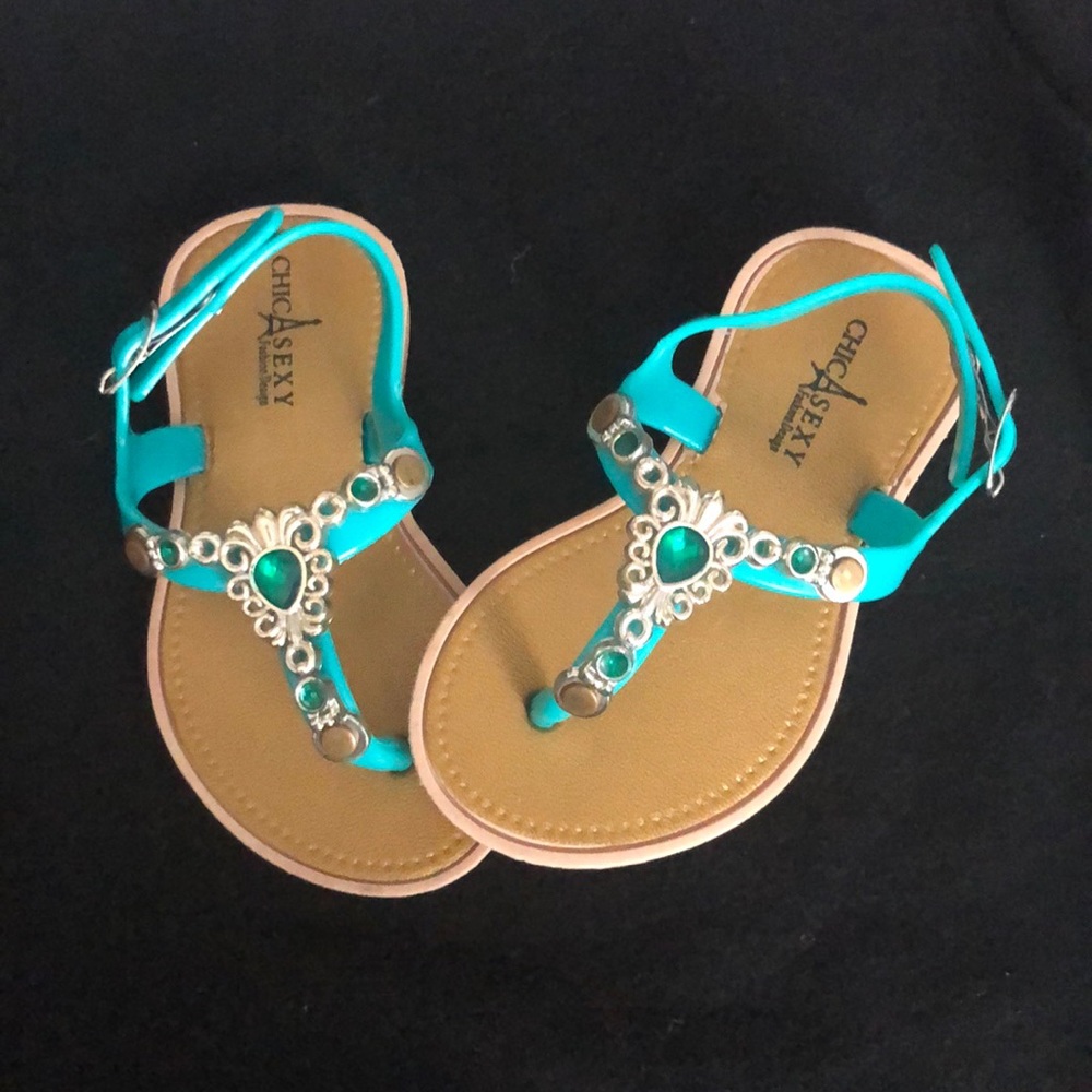 Aqua infant sandals